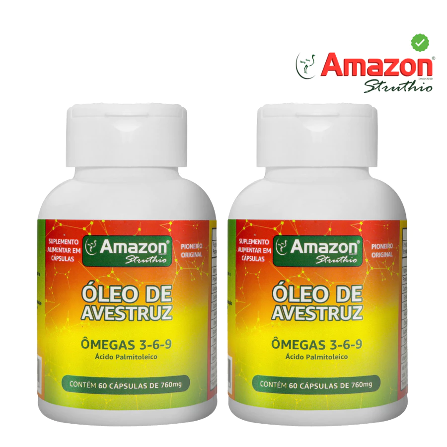Óleo de Avestruz Amazon Struthio, kit com dois frascos